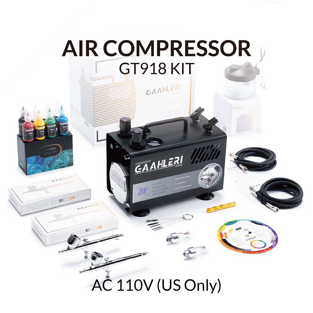 1/6 HP Airbrush Compressor w/ Internal Tank and 6 Ft. Hose, 6 x 7 - Baker's