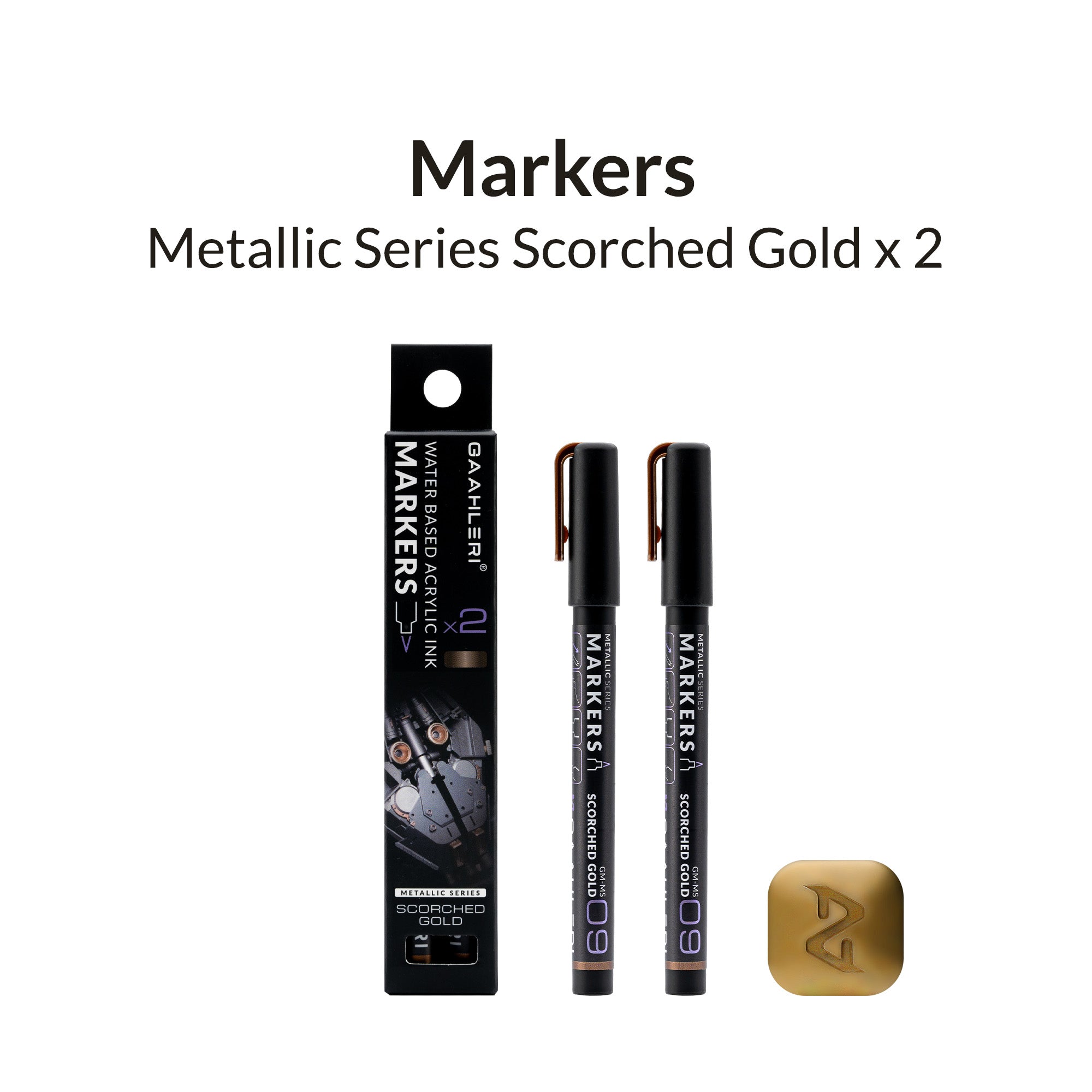 Metallic Series Markers X 2 Scorched Gold