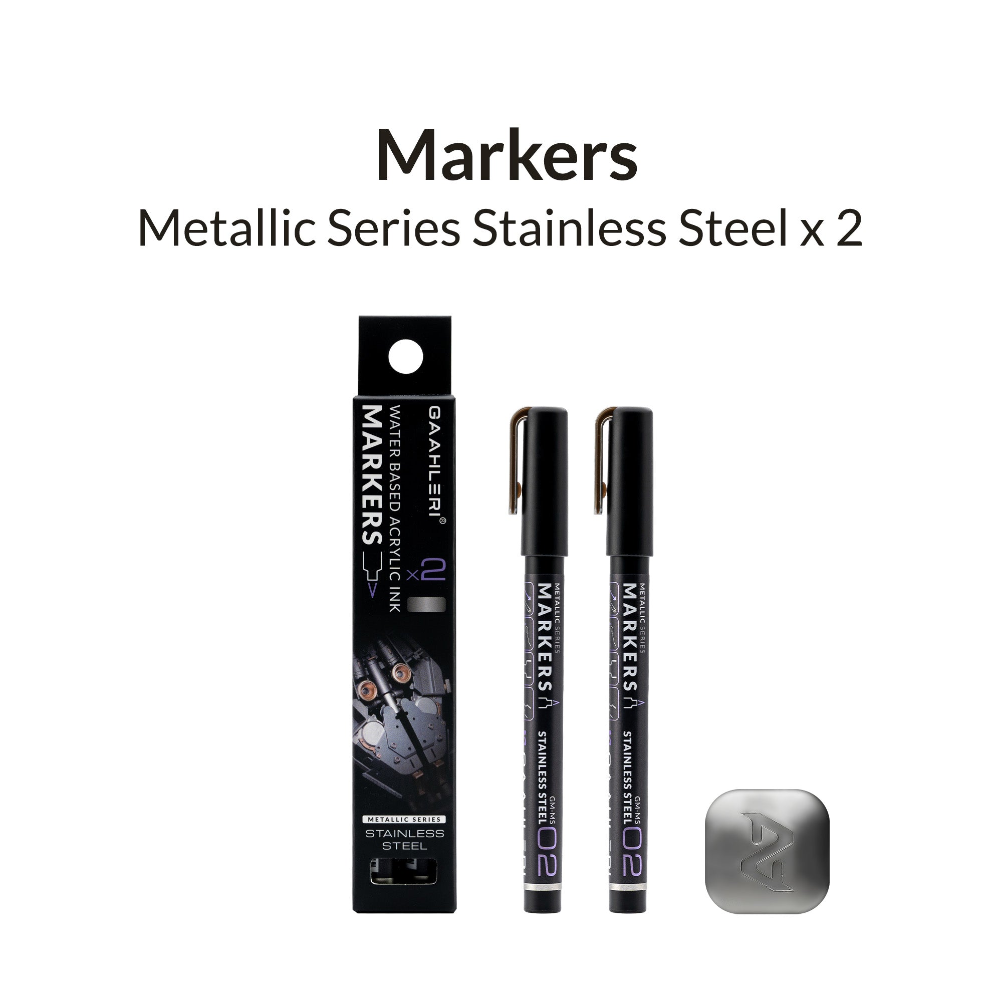 Metallic Series Markers X 2 Stainless Steel