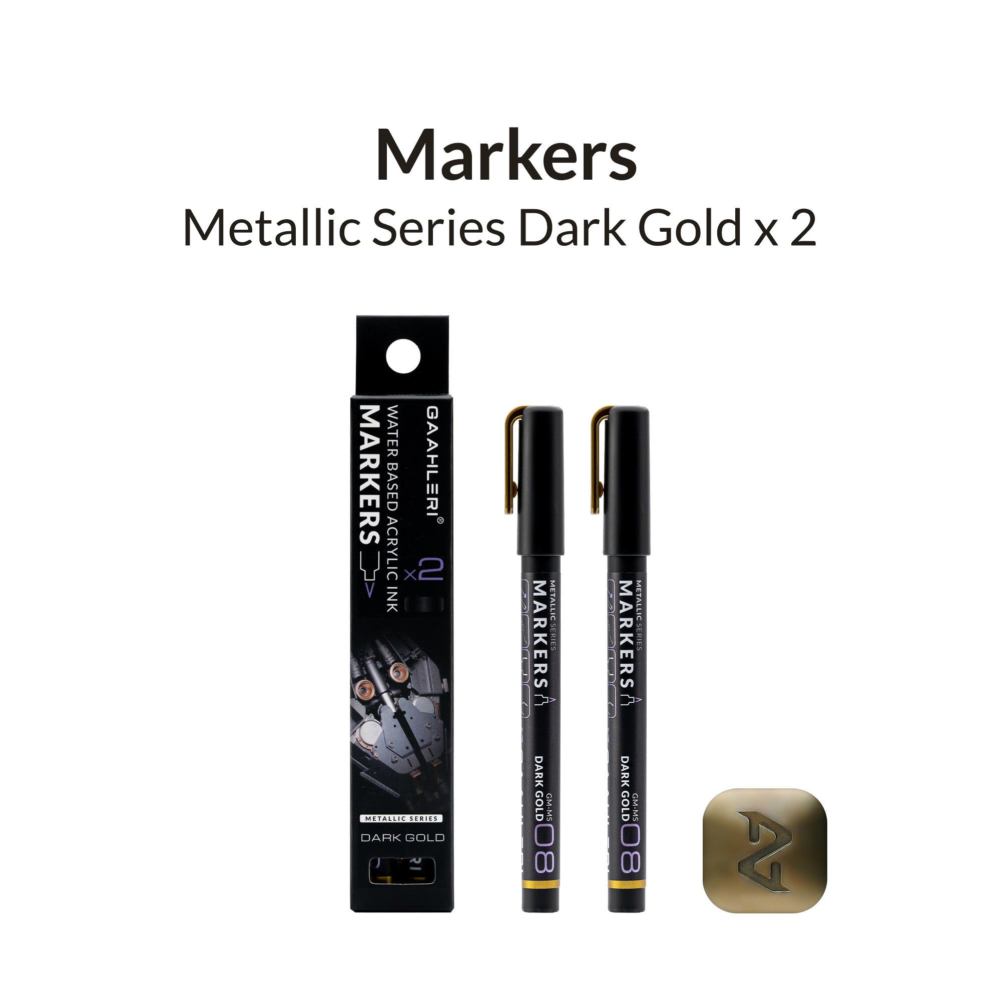 Metallic Series Markers X 2 Dark Gold