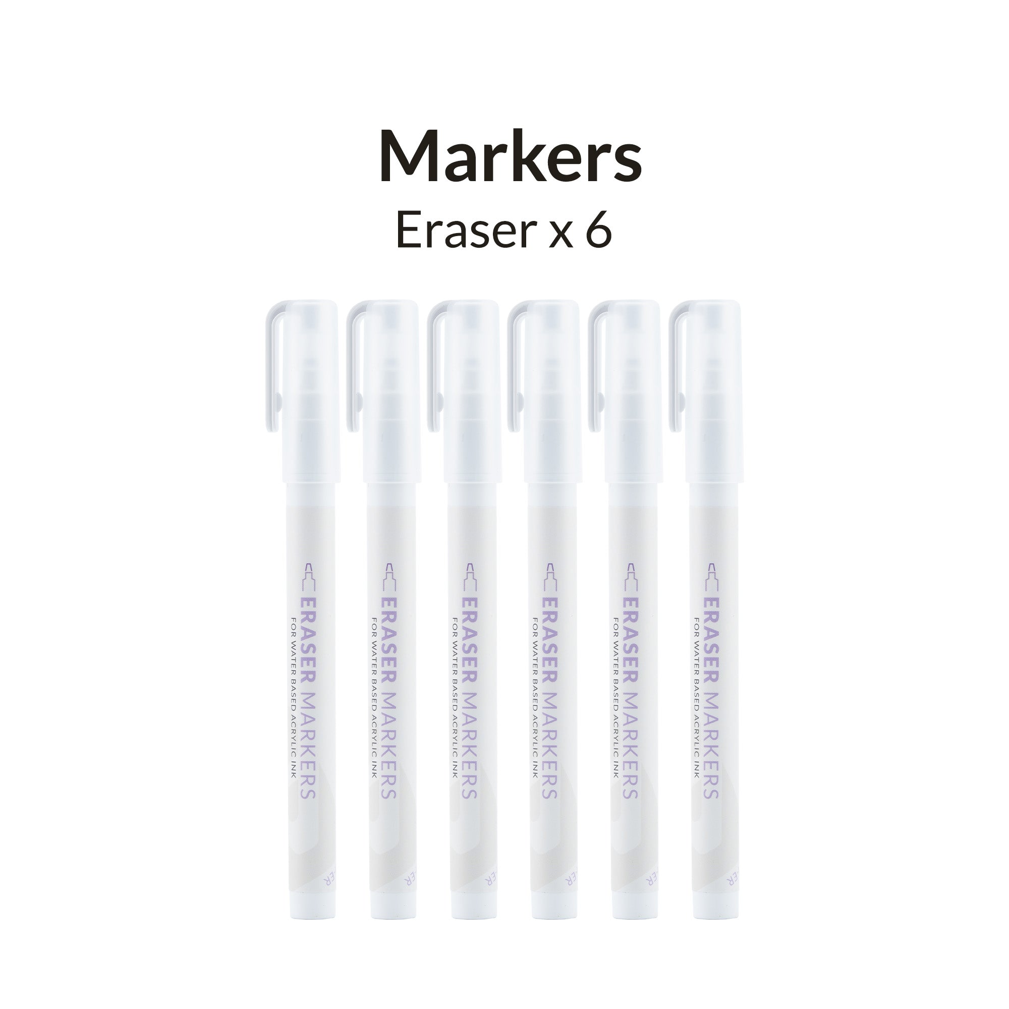 Metallic Series Markers X 6 Eraser