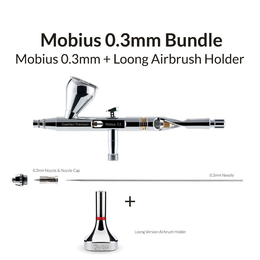 Premium Series GHPM-Mobius 0.3mm + Loong Version Airbrush Holder Bundle