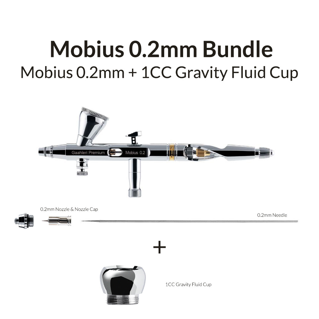 Premium Series GHPM-Mobius 0.2mm +1cc Gravity Fluid Cup Bundle