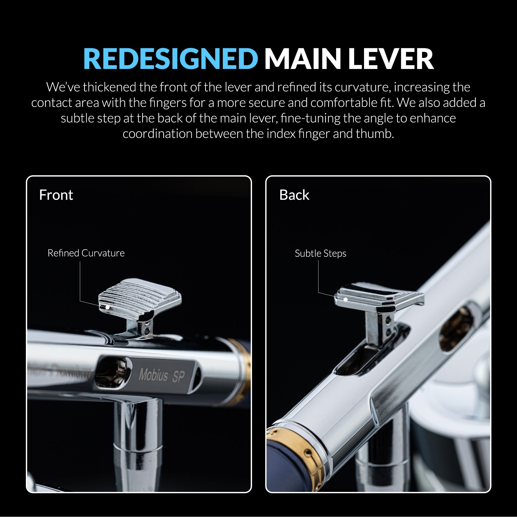 Airbrush Main Lever T-type for Mobius