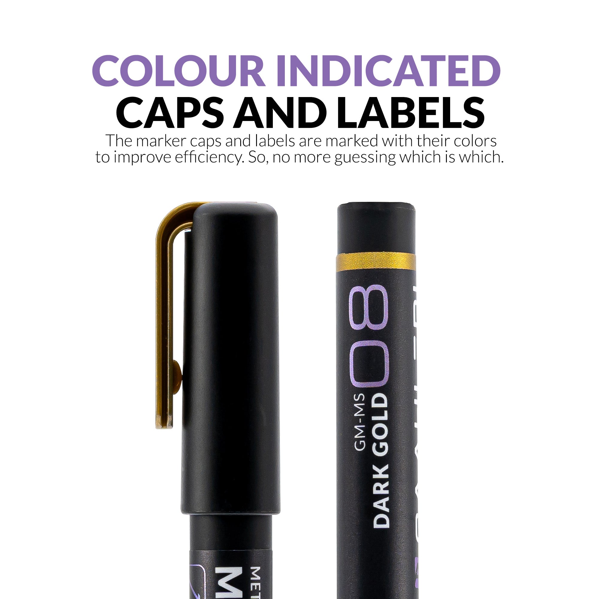 Metallic Series Markers X 2 Dark Gold